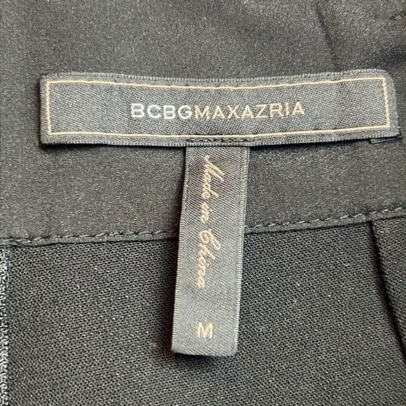 BCBGMAXAZRIA high waist, wide leg office pants Black SZ M - Picture 7 of 12